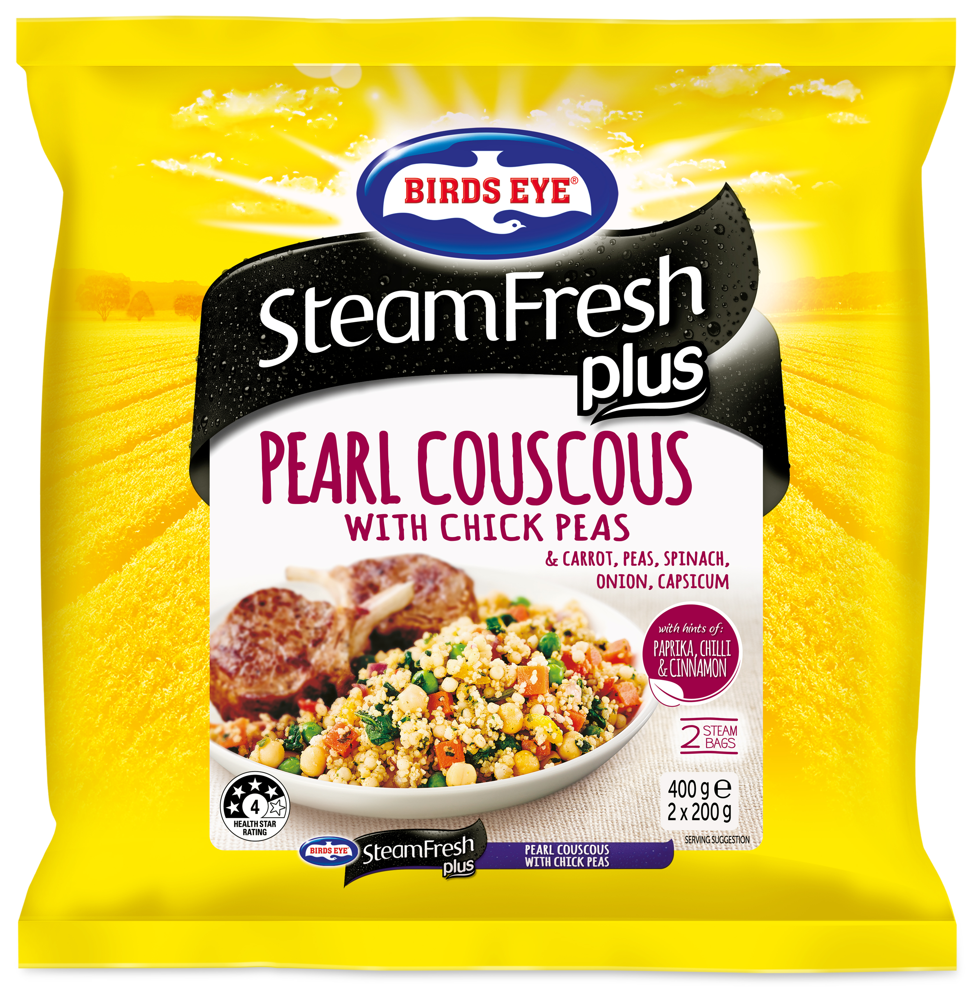 Steamfresh Plus Pearl Couscous With Chickpeas 400g Steamfresh Frozen Vegetables Products Birds Eye