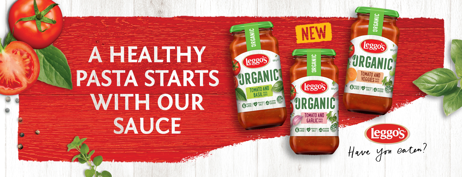 Organic Leggo's Sauce Banner Image